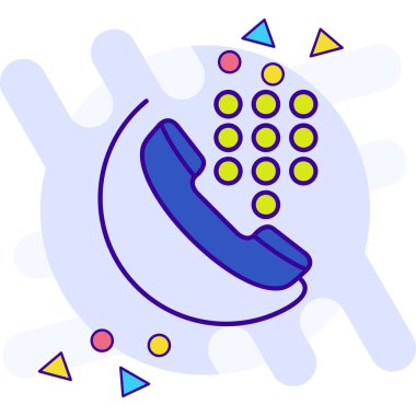 - Telefon. Web simgesi basit illüstrasyon