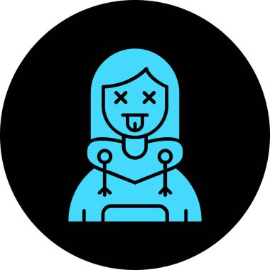 Bir kadın simgesinin vektör illüstrasyonu