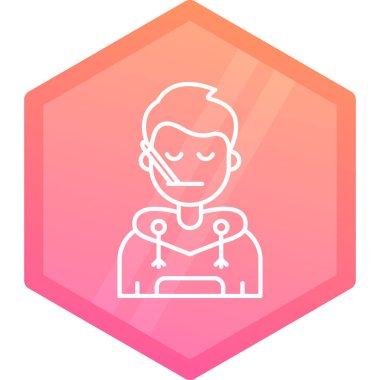 Beyaz arka planda izole edilmiş bir kalkan ikonu olan çizgi adamı. Sigorta konsepti. Güvenlik, güvenlik, koruma, konsept koruma. Renkli taslak konsepti. vektör