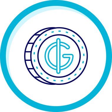 Bir paranın modern simgesinin vektör çizimi