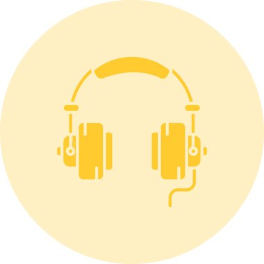 Kulaklık. Web simgesi basit illüstrasyon