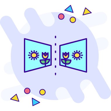 fan fan renk ikonu vektör illüstrasyonu