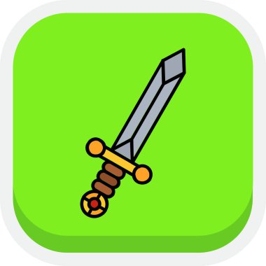 kılıç vektör illüstrasyon simgesi