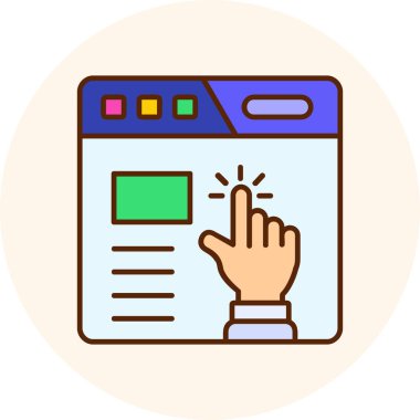 Web sayfası simgesi, vektör illüstrasyonu