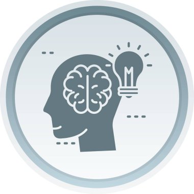 Fikir simgesi vektör illüstrasyonu