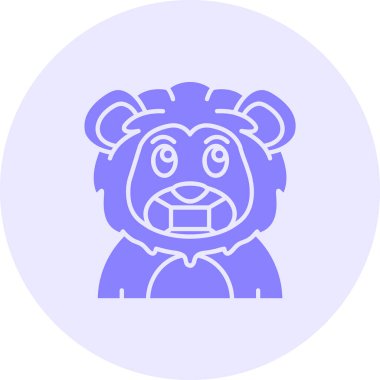 Bir ayının şirin çizgi film ikonunun vektör çizimi