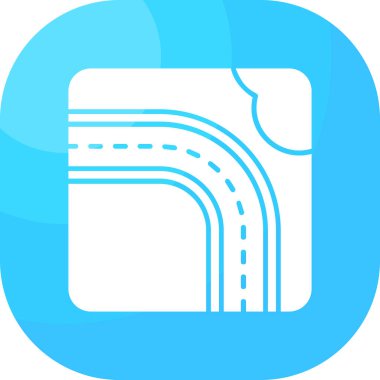 Mavi ve beyaz bir araba simgesinin vektör çizimi