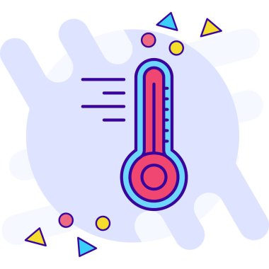 sıcaklık termometresi simgesi - dış hat biçimi