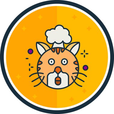 evcil kedi vektör simgesi, hayvan konsepti