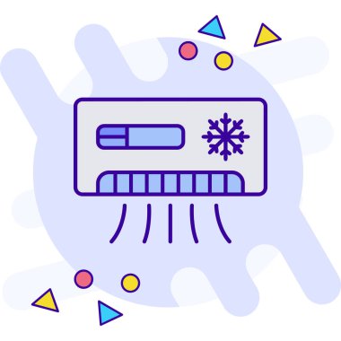 Soğuk klima simgesi - taslak biçiminde