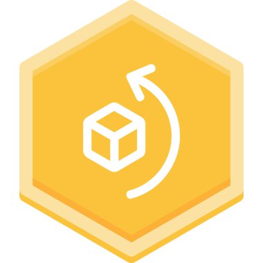 kutu düz vektör simgesi