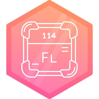 Bir altıgenin bir simgesinin vektör illüstrasyonu