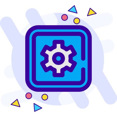 dişli simgesi vektör illüstrasyonu