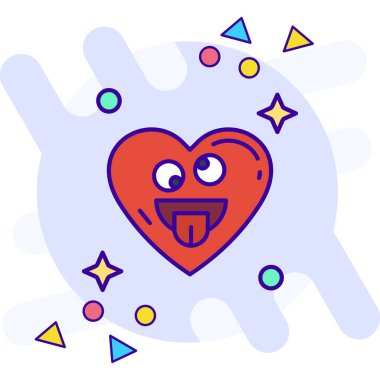 Moda düz stil izole edilmiş arkaplanda aşk simgesi