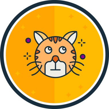 kedi simgesi vektör illüstrasyonu