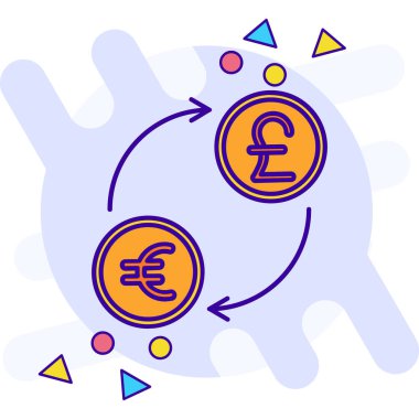 döviz ve para birimi simgesi - taslak biçimi