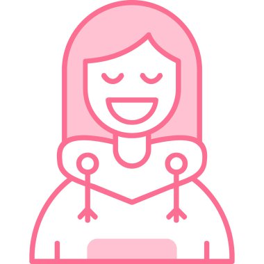 Saç stili ve süveter tasarımlı kadın avatarı