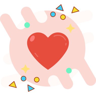 Eller vektör çizimi olan kalp