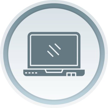 Laptop Düz Vektör Simgesi