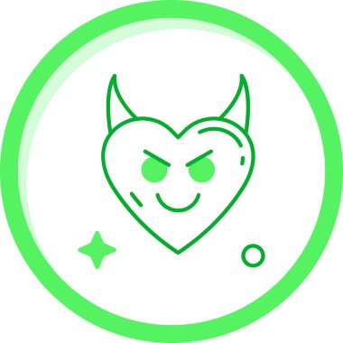 Şeytan. Web simgesi basit illüstrasyon