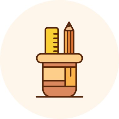 kalem vektörü simgesi modern basit tasarım çizimi,