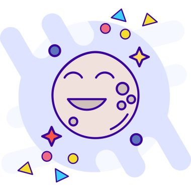 Güneş ve yıldız ikonu, özet tarzı