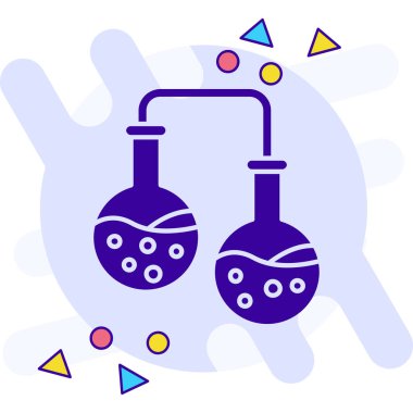 Bir laboratuvar simgesinin vektör illüstrasyonu