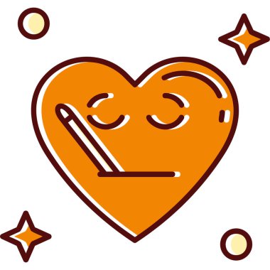 Bir karikatür kalbin vektör çizimi