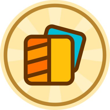 Cüzdan. Web simgesi basit illüstrasyon