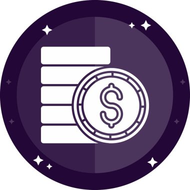 Dolar sikke ve dolar para vektör çizimi tasarımı