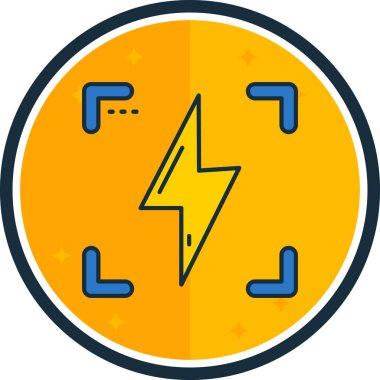 enerji ikonu vektör illüstrasyonu