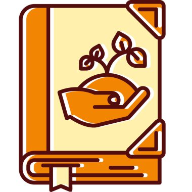 Bitkili kitap, illüstrasyon, beyaz arkaplan üzerinde vektör