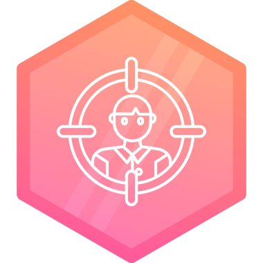 Pembe paltolu ve şapkalı bir adamın vektör çizimi.