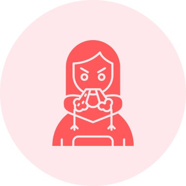 bir bardak çay ile kız