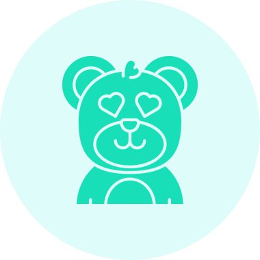 şirin ayı ikonu vektör illüstrasyonu