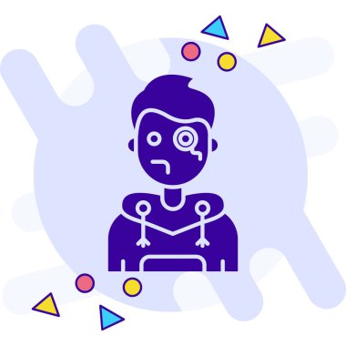 Tek bir insan simgesinin vektör çizimi