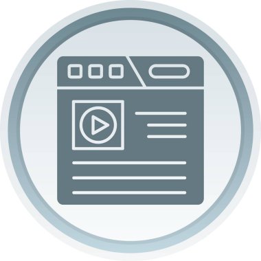 Video Oyuncu. Web simgesi basit illüstrasyon