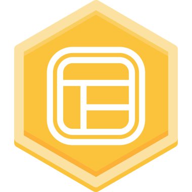 Sarı ve beyaz bir ikonun vektör illüstrasyonu