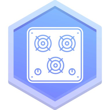 Altıgen simge vektör illüstrasyonu