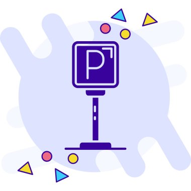 park simgesi, vektör çizimi