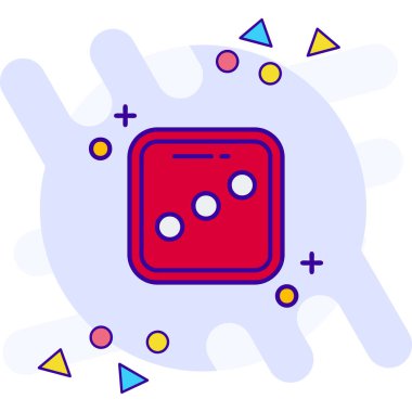 Beyaz arkaplanda mikro devre simgesi olan akıllı çizgi kontrol paneli. Uzaktan kumanda. Şeylerin interneti. Renkli taslak konsepti. vektör.