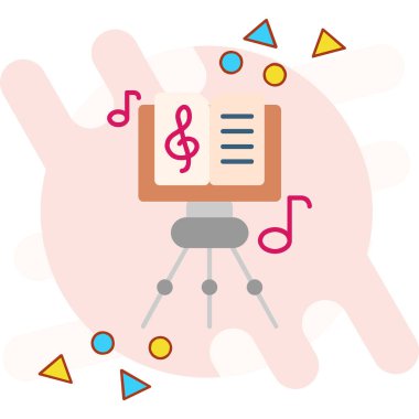 müzik enstrümanı simgesi doldurulmuş ana hatlarıyla