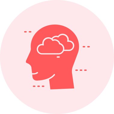 Beyin simgesi, modern vektör çizimi