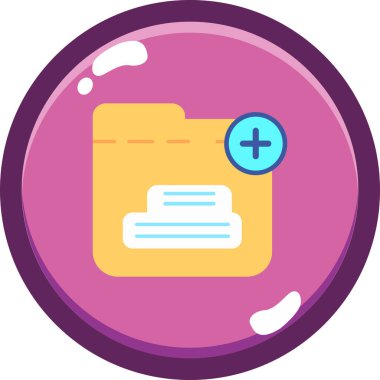 Beyaz arkaplanda izole edilmiş dizin simgesi ve vektör illüstrasyonu