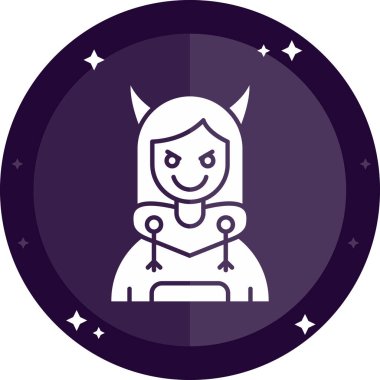 Şeytan simgesi vektör illüstrasyonu