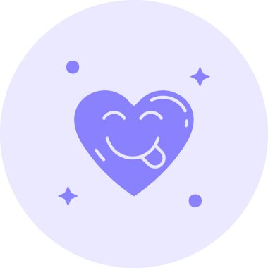 Mutlu Sevgililer Günü simgesi - taslak biçiminde