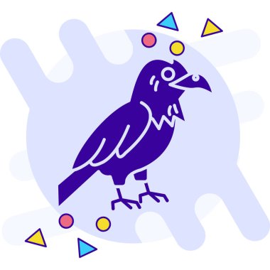 kuş simgesi vektör illüstrasyonu