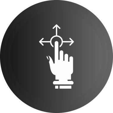 Sihirli top ikonu ile el, vektör illüstrasyonu