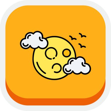 Cadılar Bayramı 'nın bir çizgi film ikonunun vektör çizimi