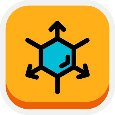 biyolojik tehlike vektör simgesi, basit tasarım